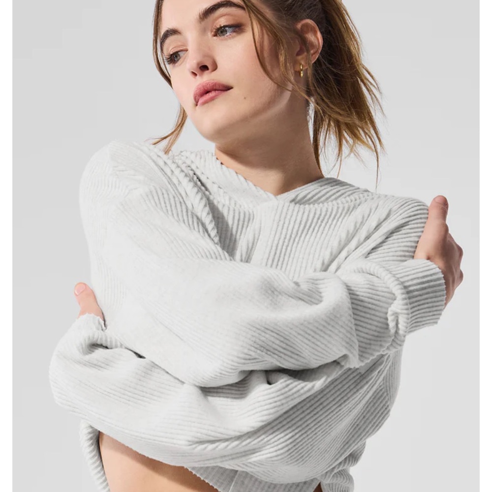 Alo Muse Hoodie - Limited White Heather - Size XS